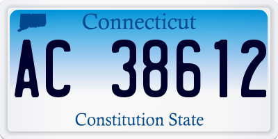 CT license plate AC38612