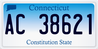 CT license plate AC38621