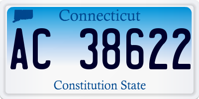 CT license plate AC38622