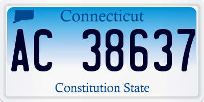 CT license plate AC38637