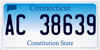 CT license plate AC38639