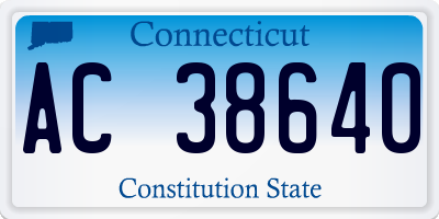 CT license plate AC38640