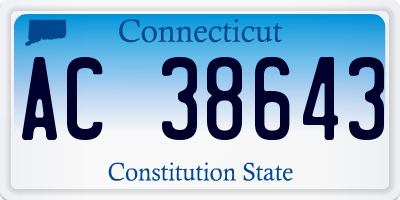 CT license plate AC38643