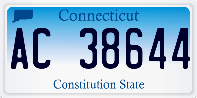 CT license plate AC38644