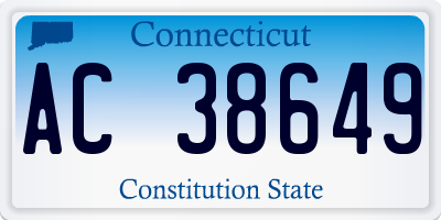 CT license plate AC38649