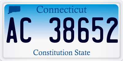 CT license plate AC38652