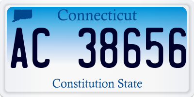 CT license plate AC38656