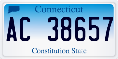 CT license plate AC38657