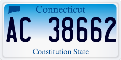 CT license plate AC38662