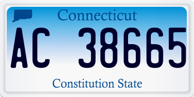 CT license plate AC38665