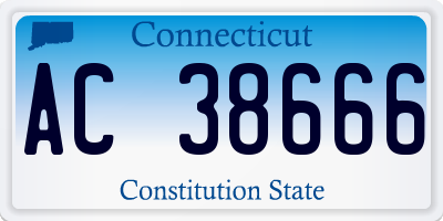 CT license plate AC38666