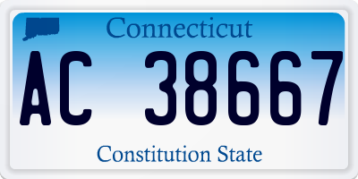 CT license plate AC38667