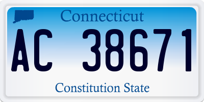 CT license plate AC38671