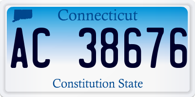 CT license plate AC38676
