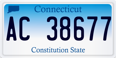 CT license plate AC38677