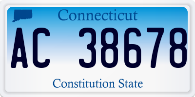 CT license plate AC38678