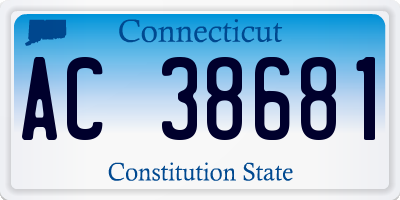 CT license plate AC38681