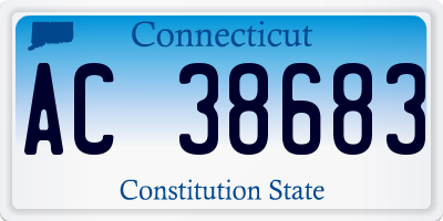 CT license plate AC38683