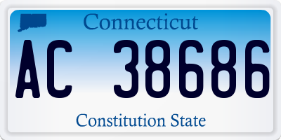 CT license plate AC38686