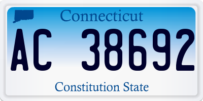 CT license plate AC38692