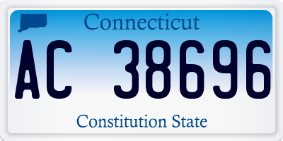 CT license plate AC38696