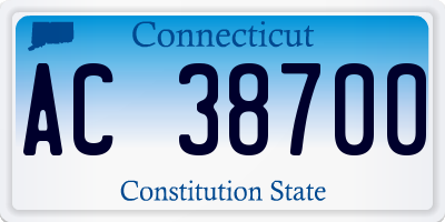 CT license plate AC38700