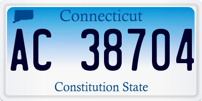 CT license plate AC38704