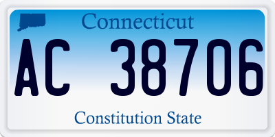 CT license plate AC38706