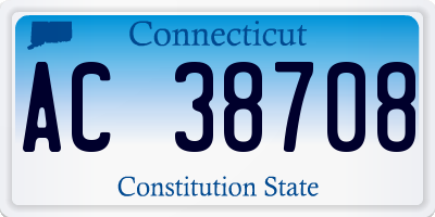 CT license plate AC38708