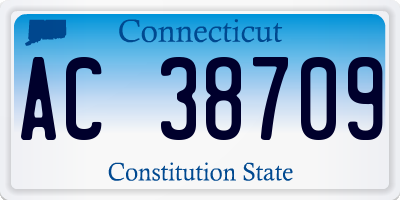 CT license plate AC38709