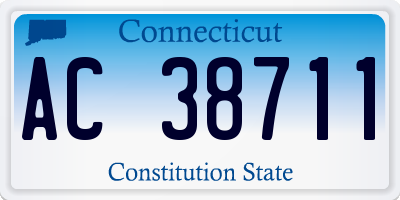 CT license plate AC38711