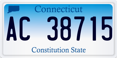 CT license plate AC38715