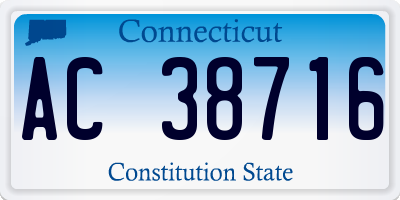 CT license plate AC38716