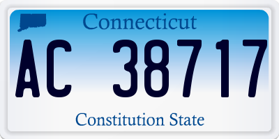 CT license plate AC38717