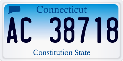 CT license plate AC38718