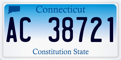 CT license plate AC38721