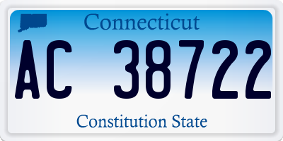 CT license plate AC38722