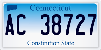 CT license plate AC38727