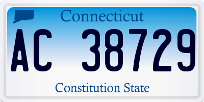 CT license plate AC38729