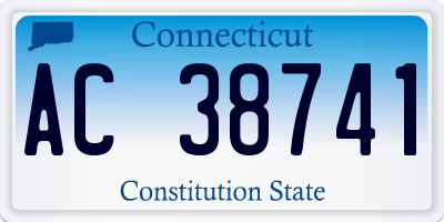 CT license plate AC38741