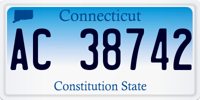 CT license plate AC38742