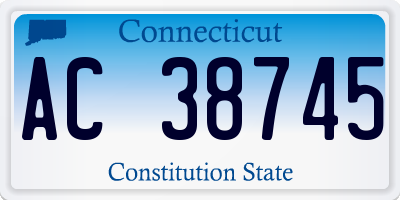 CT license plate AC38745