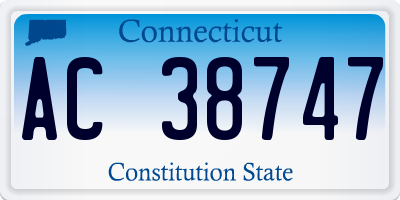 CT license plate AC38747