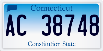 CT license plate AC38748
