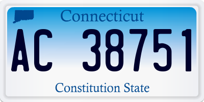 CT license plate AC38751