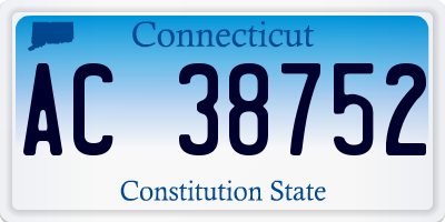 CT license plate AC38752