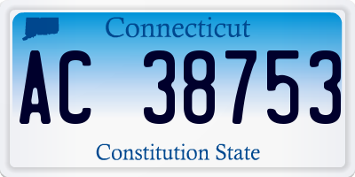 CT license plate AC38753