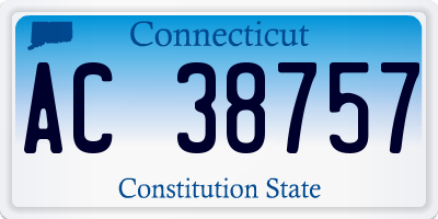 CT license plate AC38757