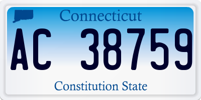 CT license plate AC38759