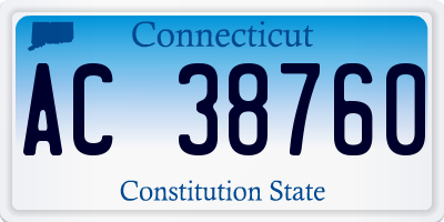 CT license plate AC38760